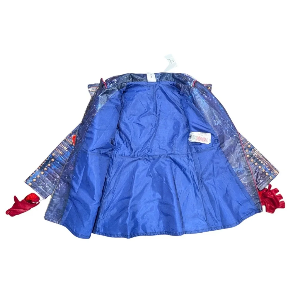 NWT Disney Descendants 2 Evie Faux‎ Leather Jacket 9-10 Girls Kids Halloween
